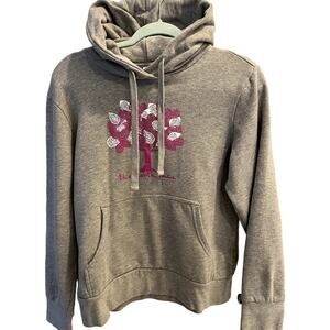 The North Face Pink Tree Hoodie Gray Relaxed Size Medium M